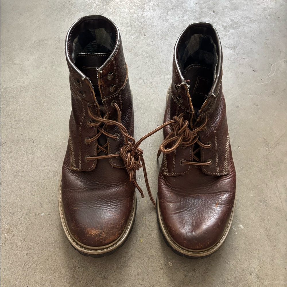 Men’s Bass Viking Men’s Brown Leather Boots - Size: 9.5